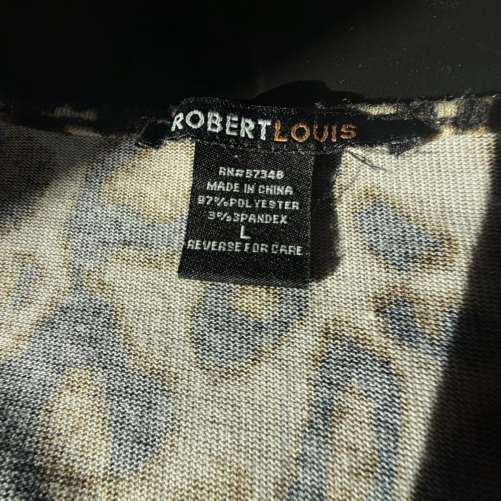 Robert Louis Leopard dress with long sleeves. Size large - Picture 2 of 6